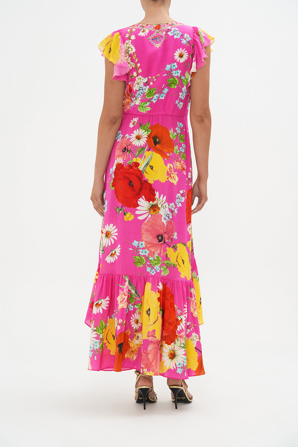 RUFFLE WRAP DRESS RAINBOW BODY