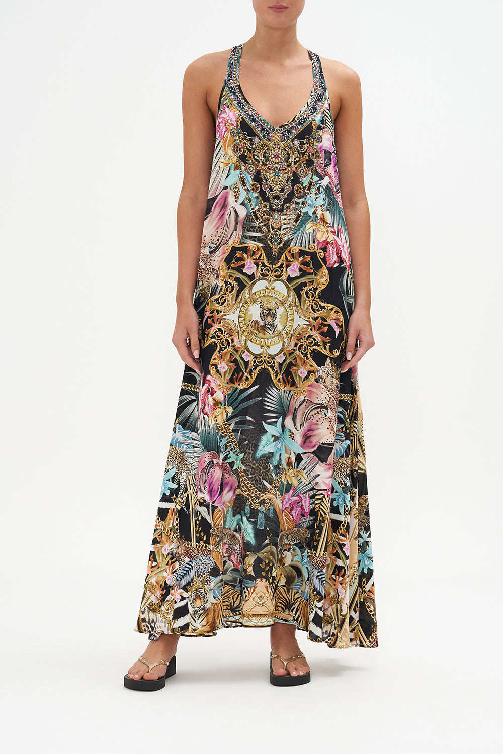 V Neck Racerback Dress Child Of The Wild print by CAMILLA