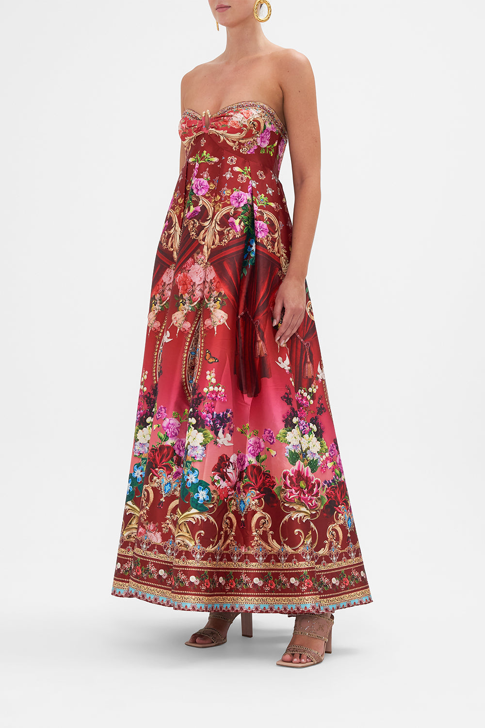 STRAPLESS MAXI DRESS RITES OF ROSES