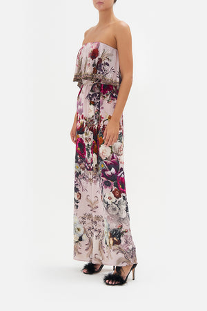 STRAPLESS JUMPSUIT WITH FRILL GYPSY ROSE – CAMILLA