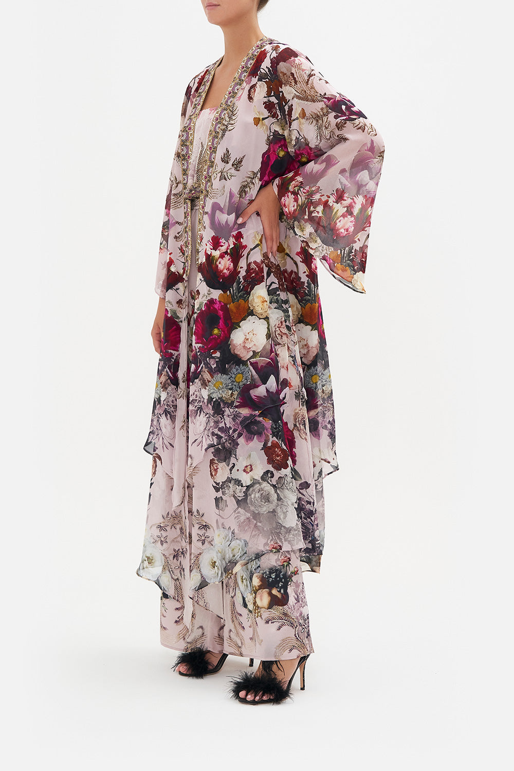 ROBE WITH DOUBLE LAYERED HEM GYPSY ROSE