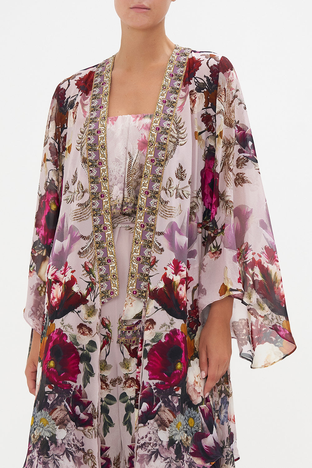 ROBE WITH DOUBLE LAYERED HEM GYPSY ROSE
