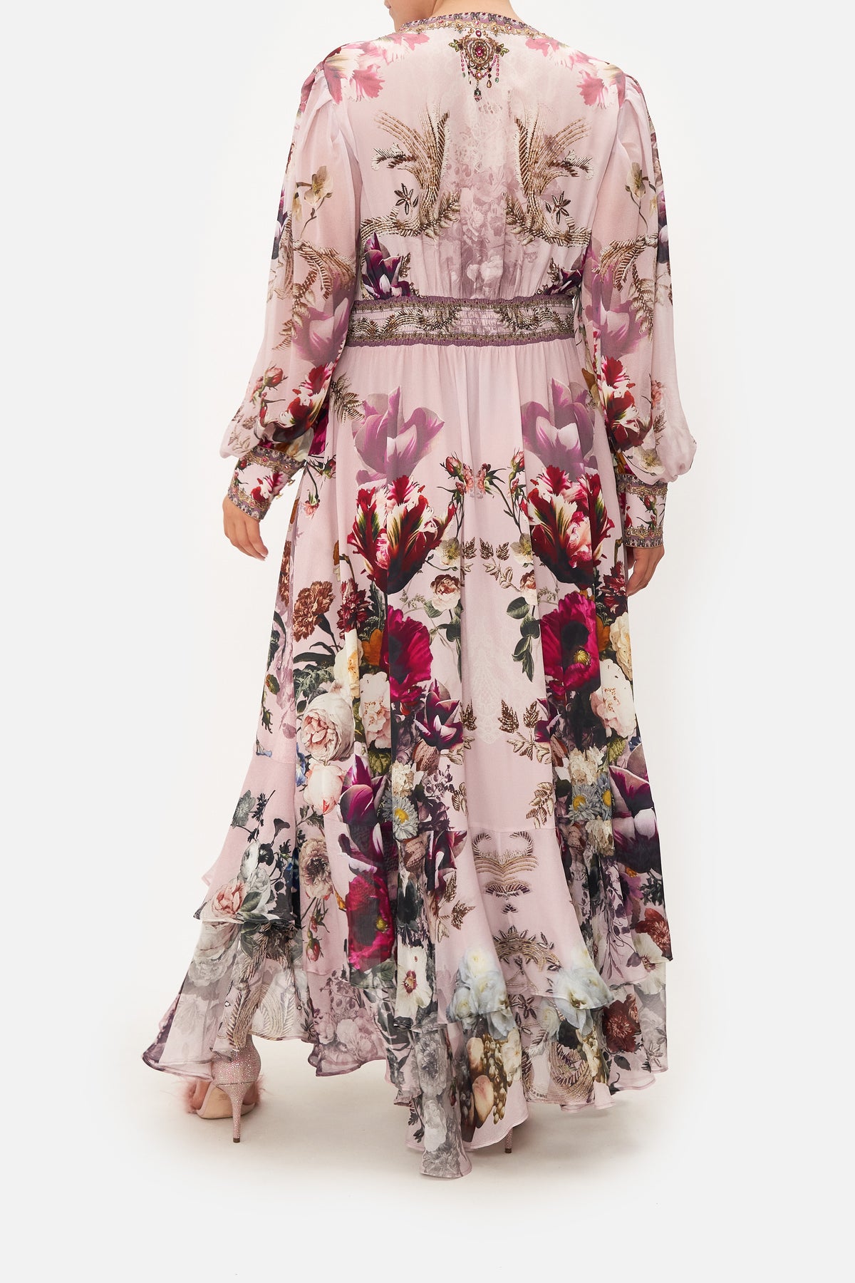 LONG BUTTON FRONT DRESS GYPSY ROSE