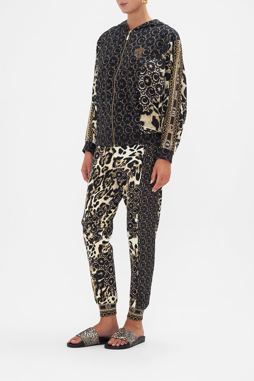 SILK MIX JERSEY ZIP FRONT SWEATER WILDCAT SOIREE