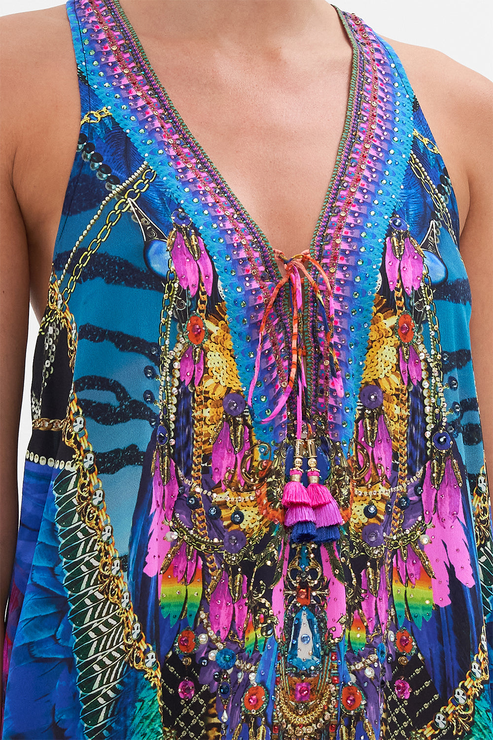 LACE UP RACER BACK DRESS DANCING WITH DESTINY