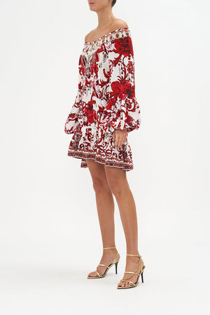 BLOUSON SLEEVE A LINE FRILL DRESS CROWN OF THORNS