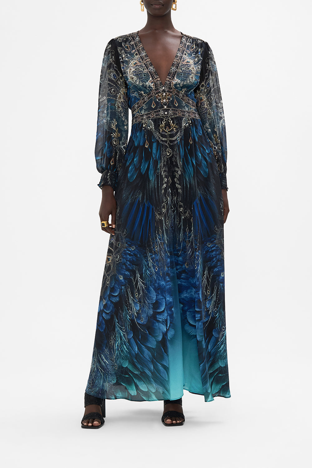 Button Dress With Shaped Waistband Ground Control print by CAMILLA