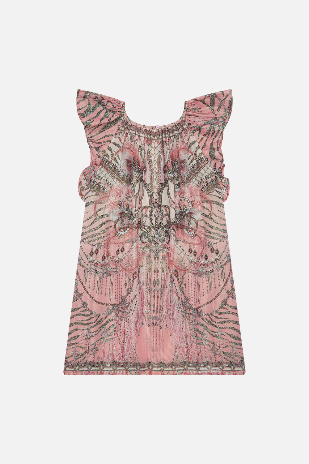 KIDS FRILL SLEEVE TENT DRESS  4-10 STARSHIP SISTAS