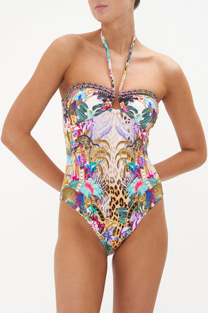 BANDEAU ONE PIECE WITH RING TRIM MERRY GO ROUND