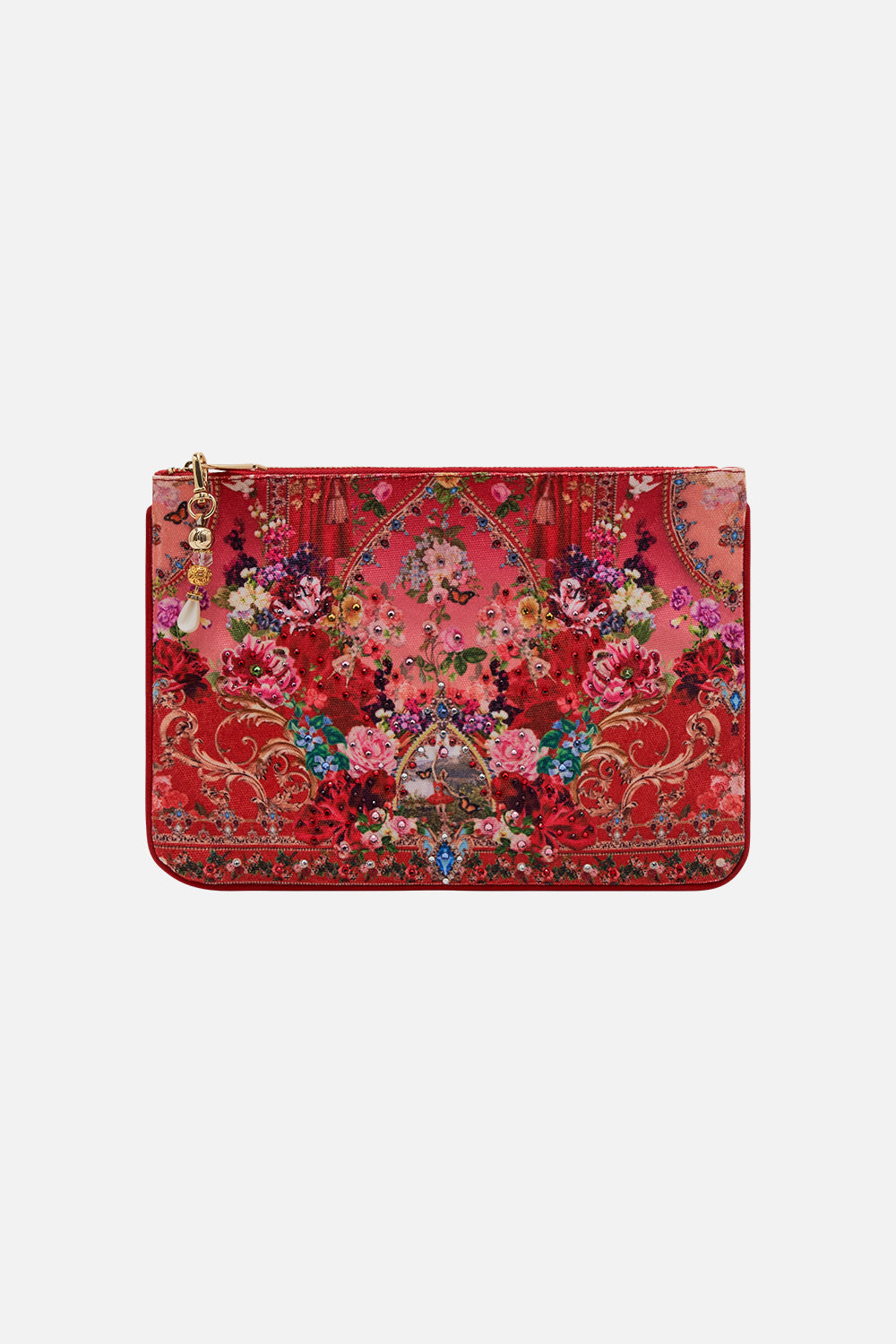 Small Canvas Clutch Rites Of Roses print by CAMILLA