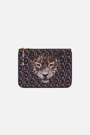 Small Canvas Clutch Wildcat Soiree print by CAMILLA