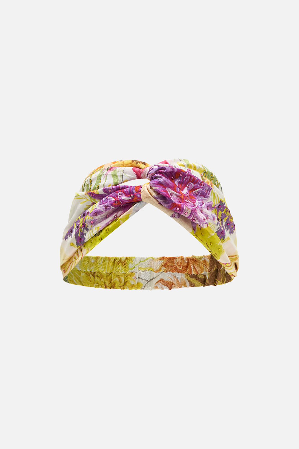 Woven Twist Headband How Does Your Garden Grow print by CAMILLA