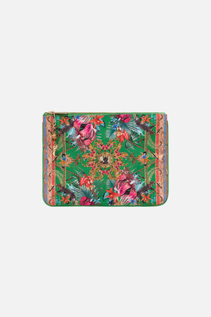 Small Canvas Clutch Curious And Curiouser print by CAMILLA