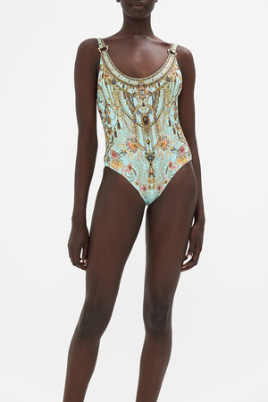 SCOOP ONE PIECE WITH TRIMS ADIEU YESTERDAY