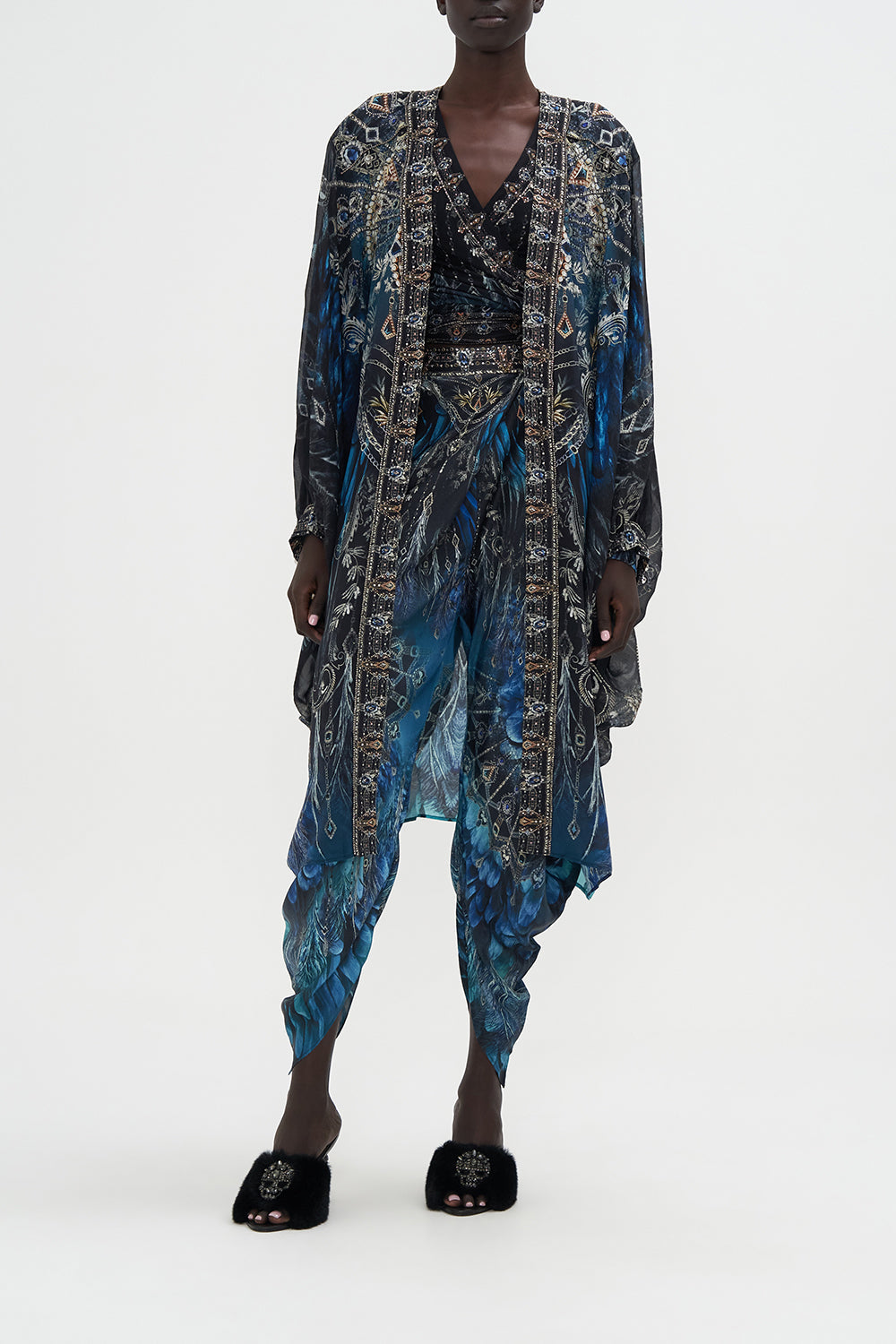 Dramatic Sleeve Cocoon Layer Ground Control print by CAMILLA