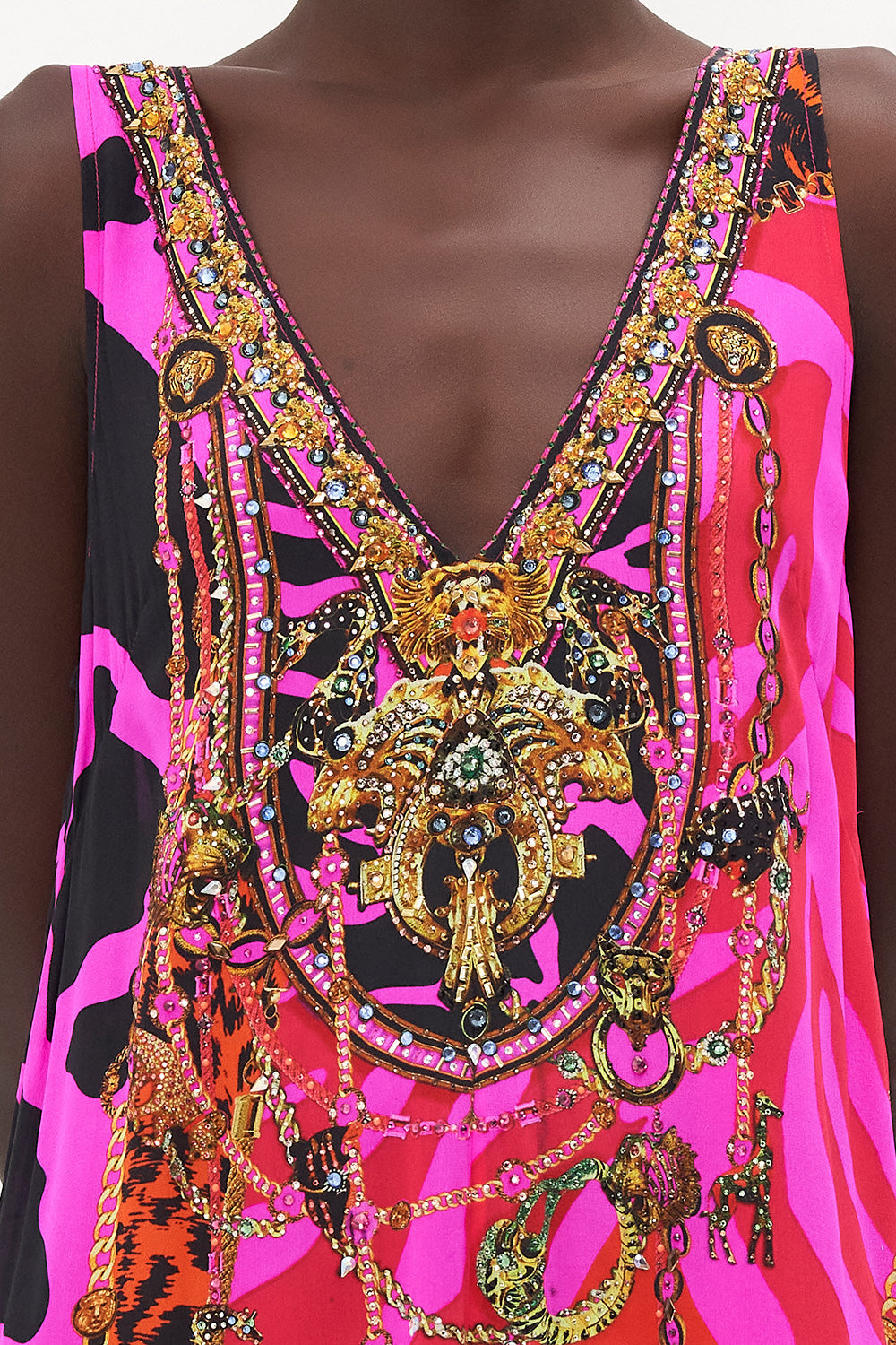 V NECK FLARED JUMPSUIT ALWAYS CHANGE YOUR SPOTS