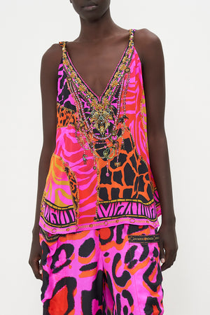 TANK TOP WITH STRAP BEAD DETAIL ALWAYS CHANGE YOUR SPOTS