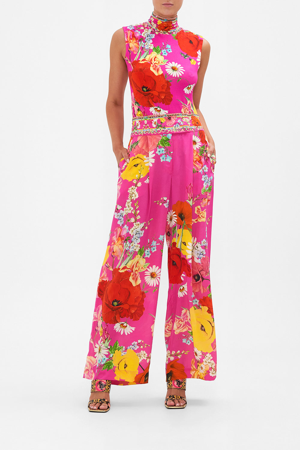 WIDE LEG PANT WITH BUTTONS RAINBOW BODY