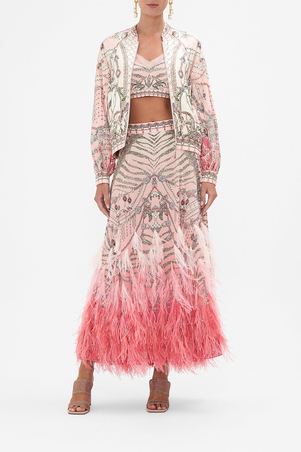 Panelled Sleeve Blouson Bomber Starship Sistas print by CAMILLA