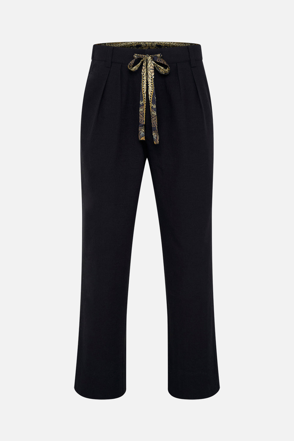 Wide Leg Pleated Pant The Night Is Noir print by CAMILLA