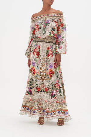 Off Shoulder Shirred Dress, Leos Bouquet | CAMILLA AU – CAMILLA