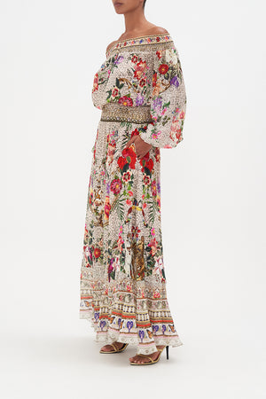 Off Shoulder Shirred Dress, Leos Bouquet | CAMILLA AU – CAMILLA