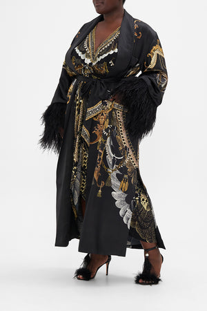 LONG ROBE WITH FLARED SLEEVE RAVIN RAVEN