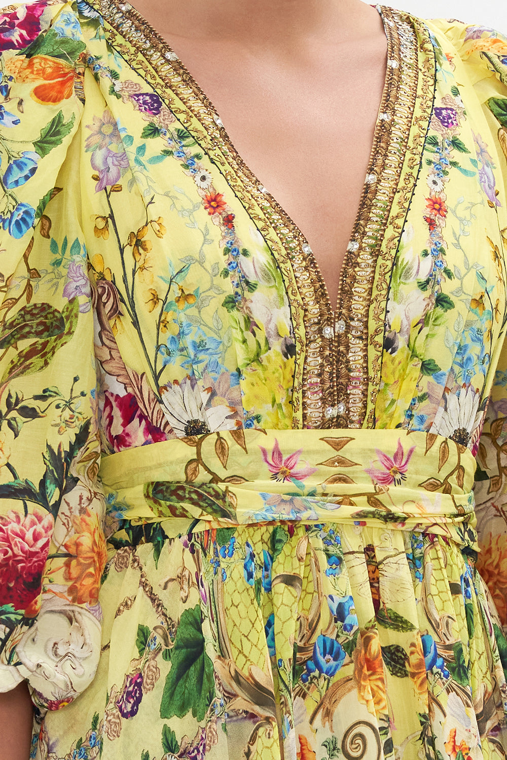 BLOUSON FLARED DRESS BIRDS AND THE BEES