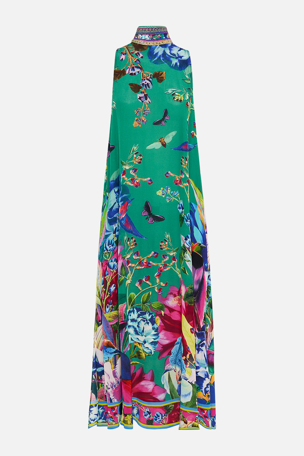 HIGH NECK DRESS WITH BACK NECK TIE RUN FROM PARADISE