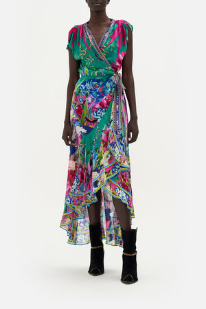 High Low Ruffle Wrap Dress, Run From Paradise | CAMILLA AU – CAMILLA