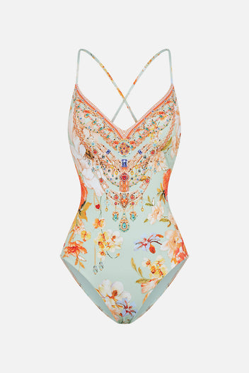 TIE BACK V-NECK ONE PIECE TALES OF TIME