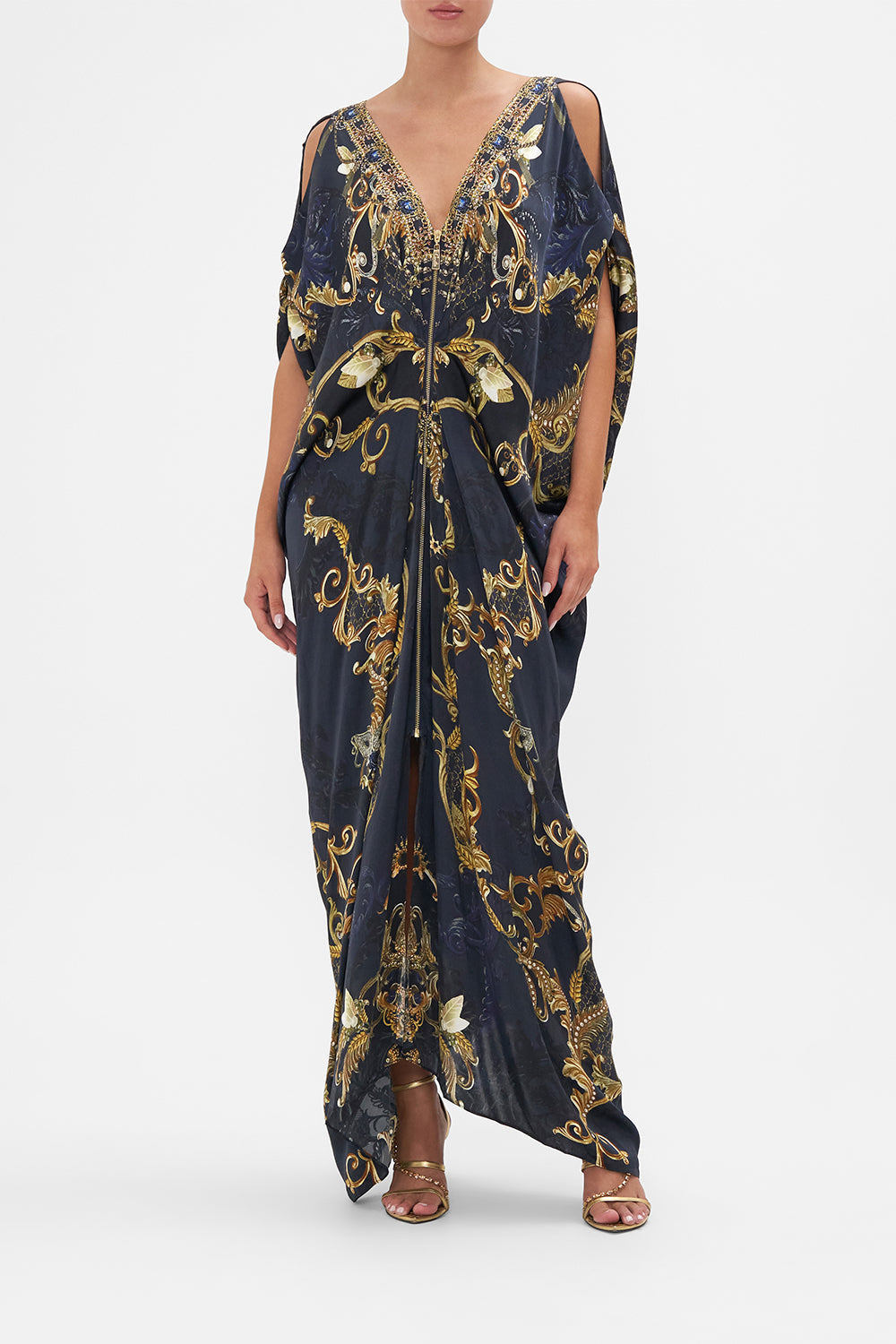 Long Drape Dress With Zip Front| CAMILLA AU – CAMILLA