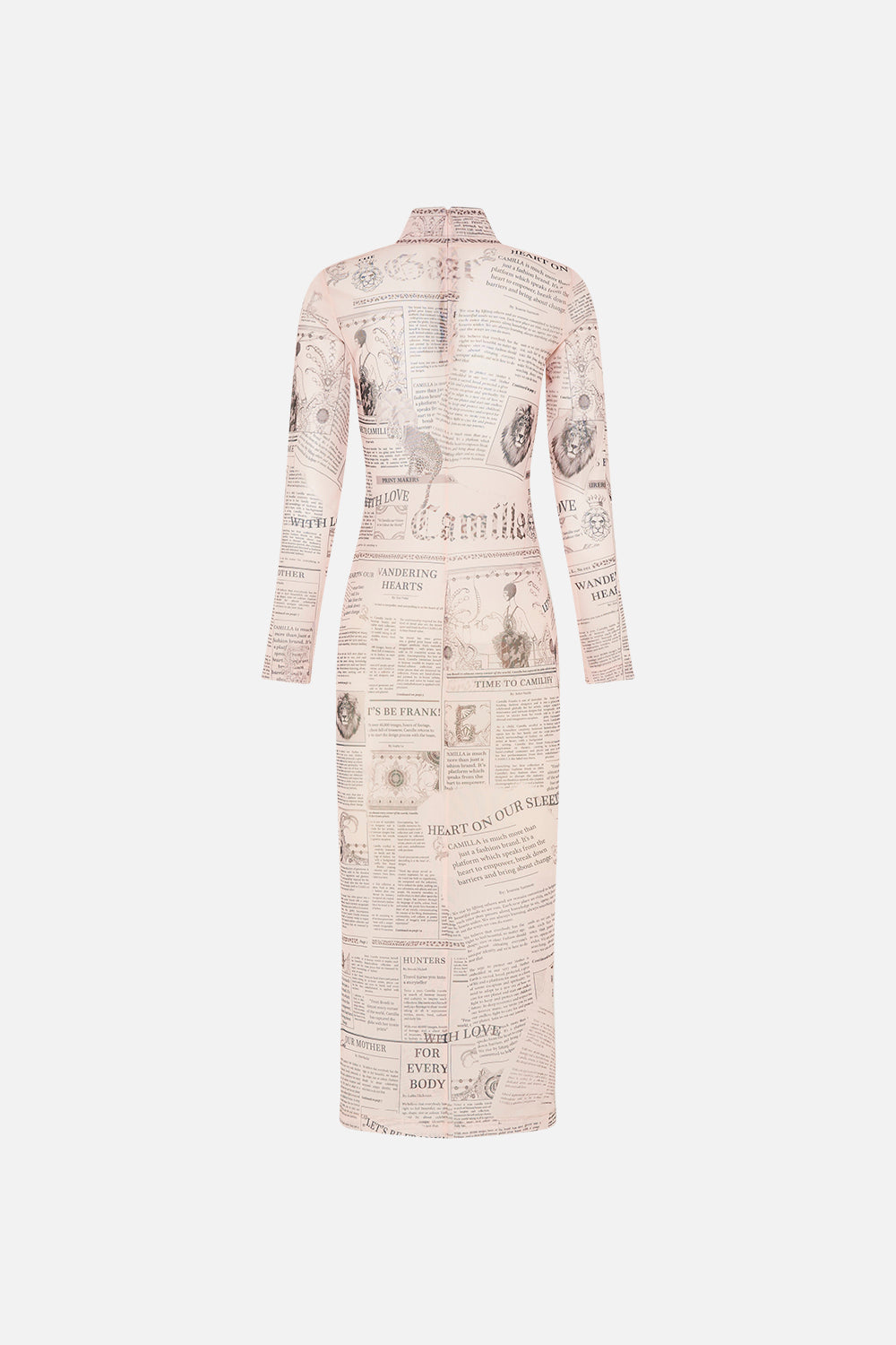 Back Product view of CAMILLA mesh dress in Fame Fever print
