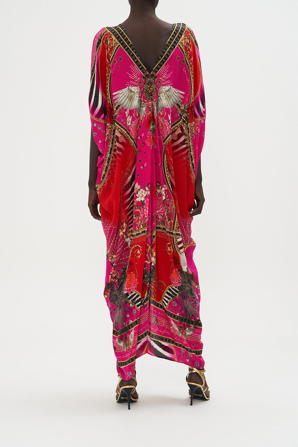 LONG DRAPE DRESS WITH ZIP FRONT WHAT HAPPENS ON TOUR