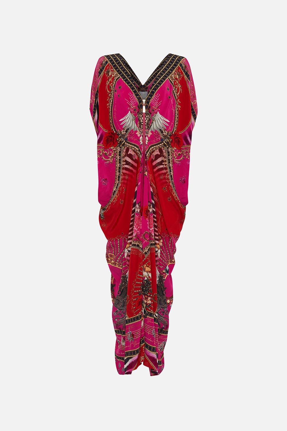 LONG DRAPE DRESS WITH ZIP FRONT WHAT HAPPENS ON TOUR