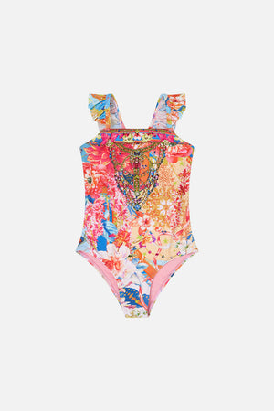 Kids One Piece With Frill Strap 12-14 Meet Me In The Garden print by CAMILLA