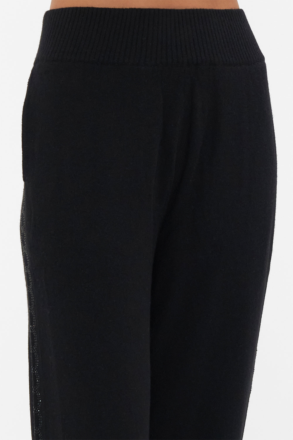 WOOL CASHMERE BLEND KNIT JOGGER PANT LIONS MANE