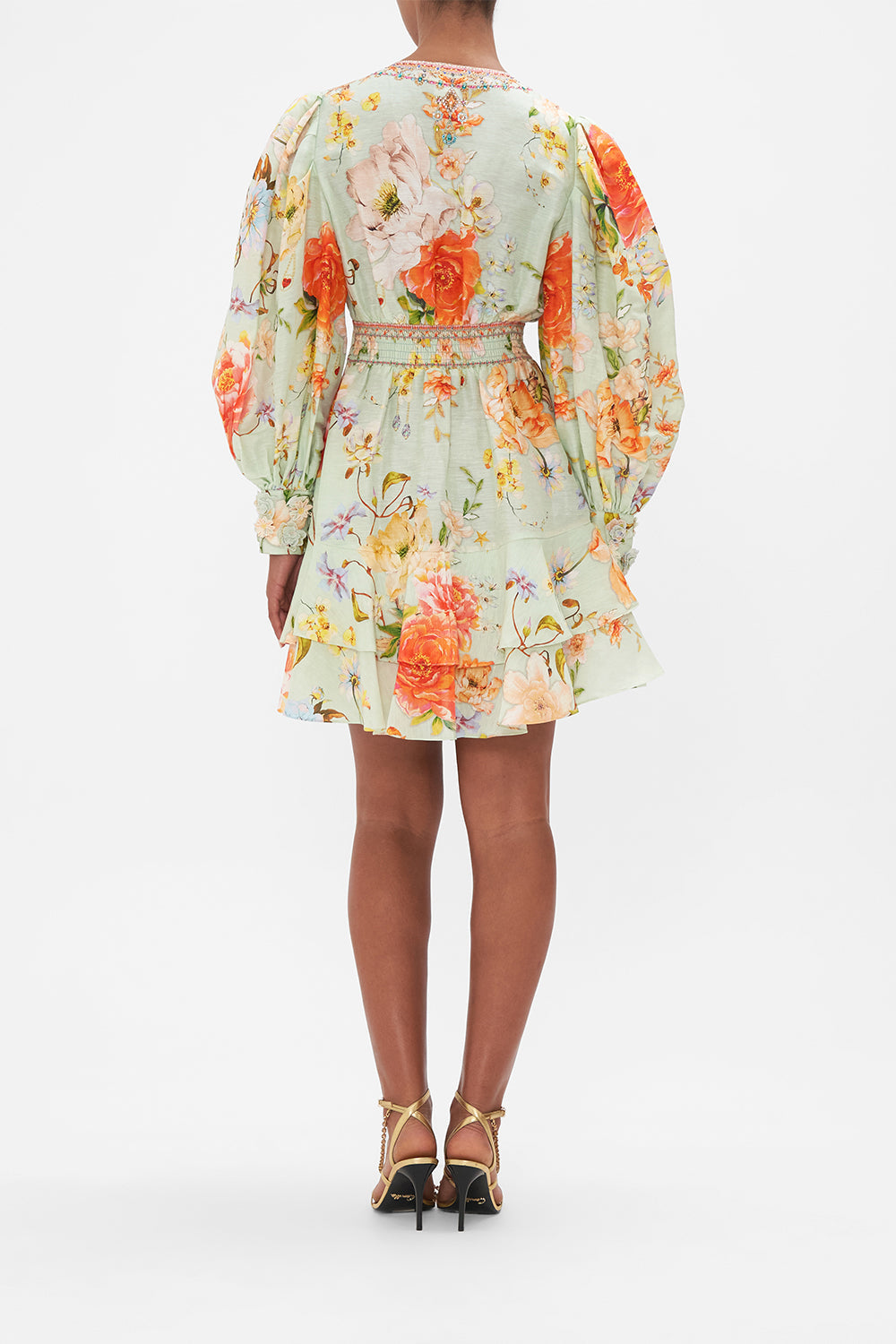 BUTTON FRONT FRILL DRESS TALK THE WALK