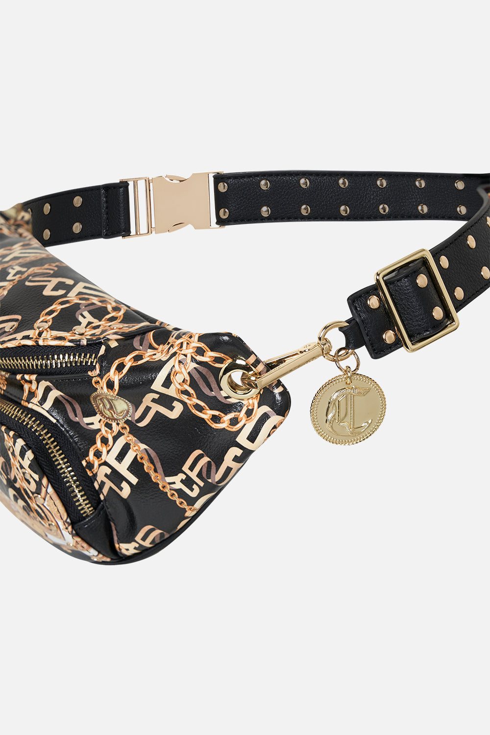 Inside view of CAMILLA bag in Tether Me Not print 