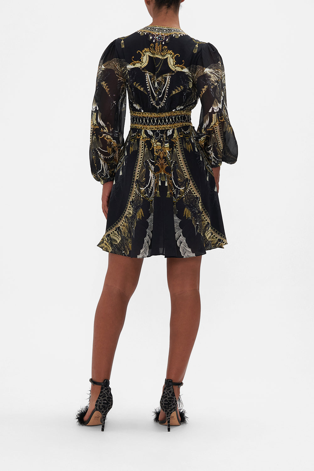 CURVED WAISTBAND SHORT DRESS RAVIN RAVEN