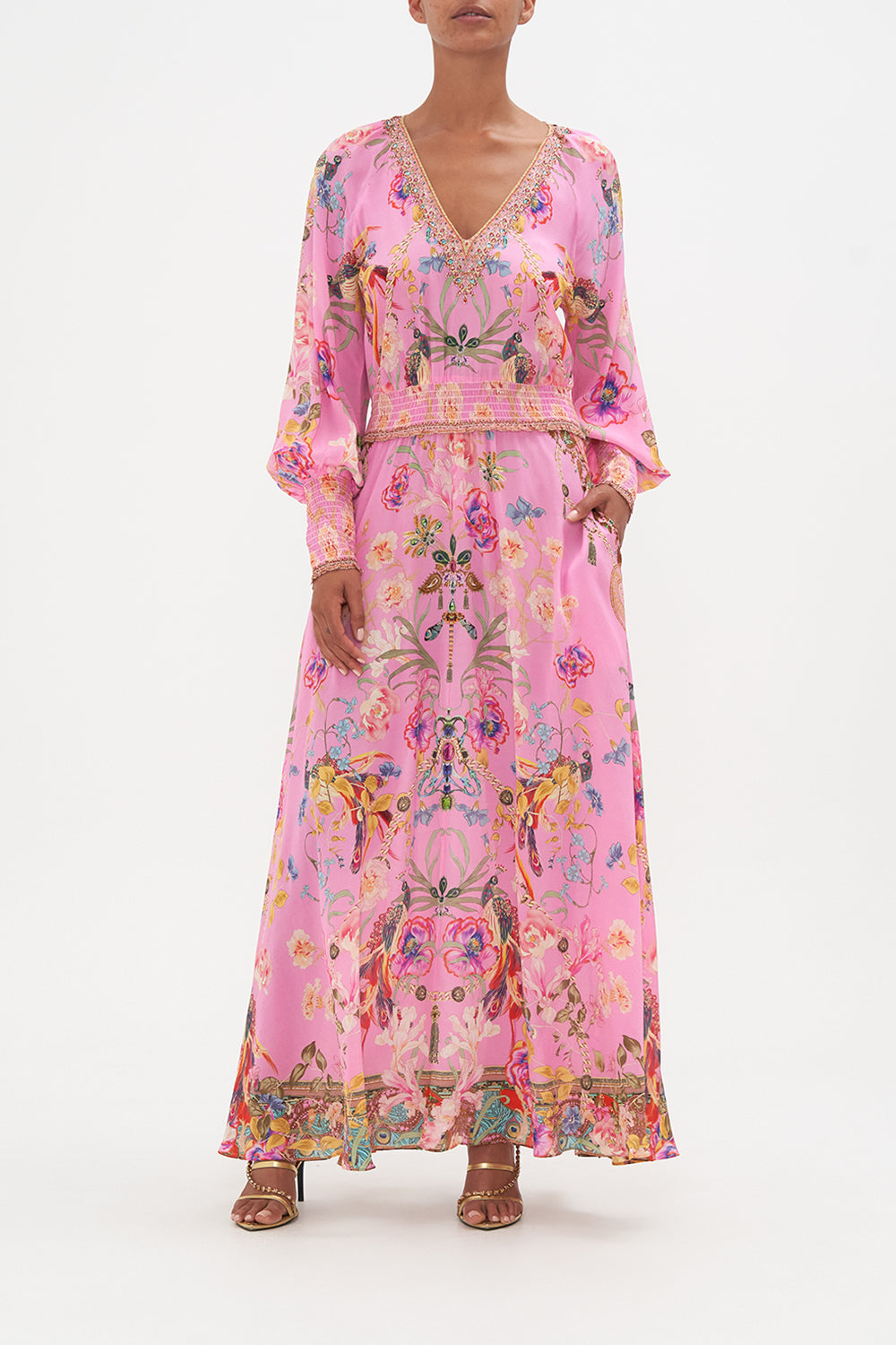 DRESS WITH SHIRRED WAIST AND CUFF LOOK AT ME