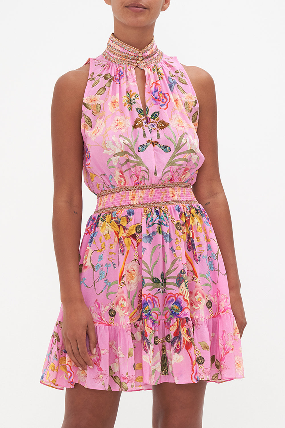 HIGH NECK SLEEVELESS MINI DRESS LOOK AT ME