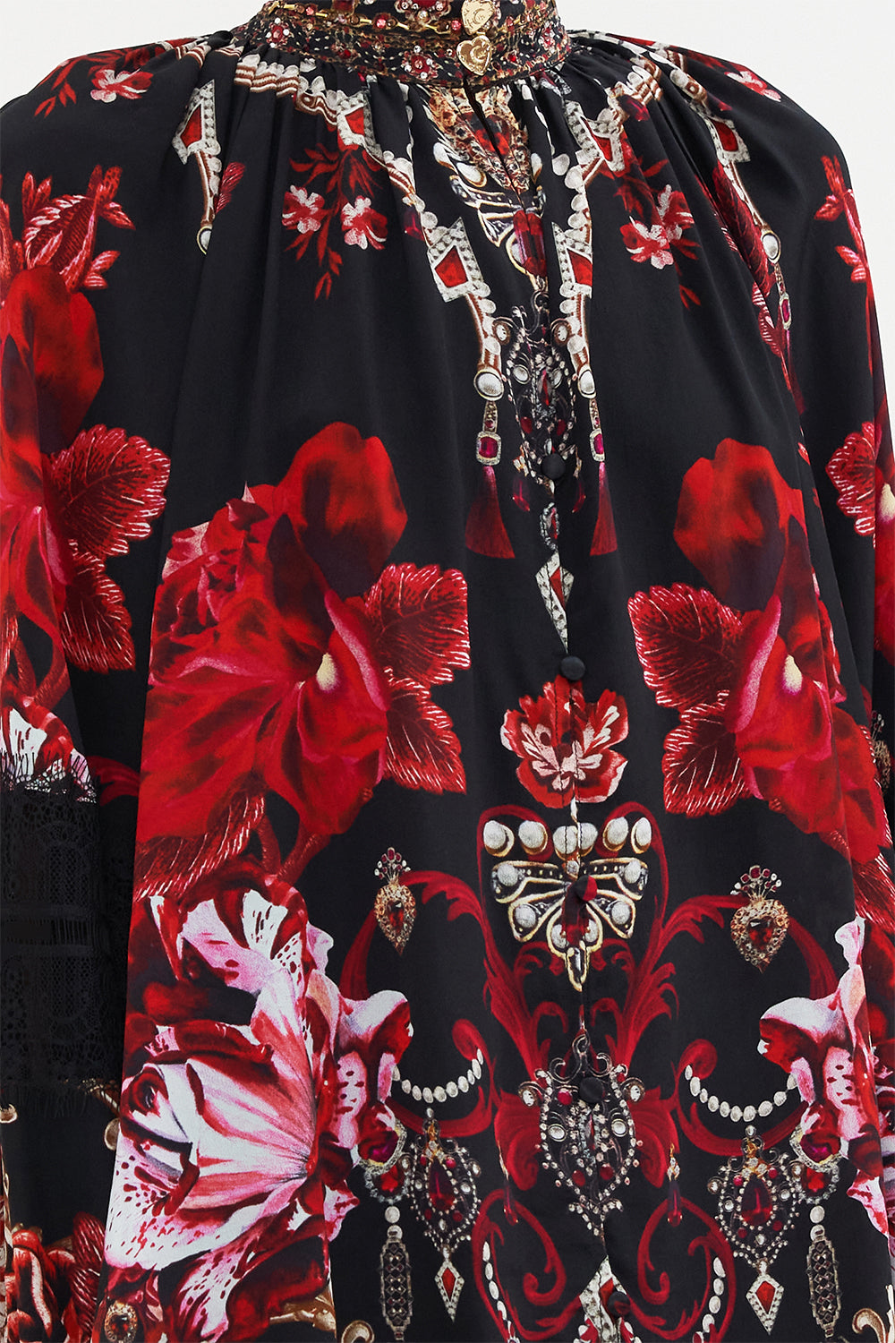 RAGLAN BUTTON UP SHIRT SISTERHOOD OF THE ROSE