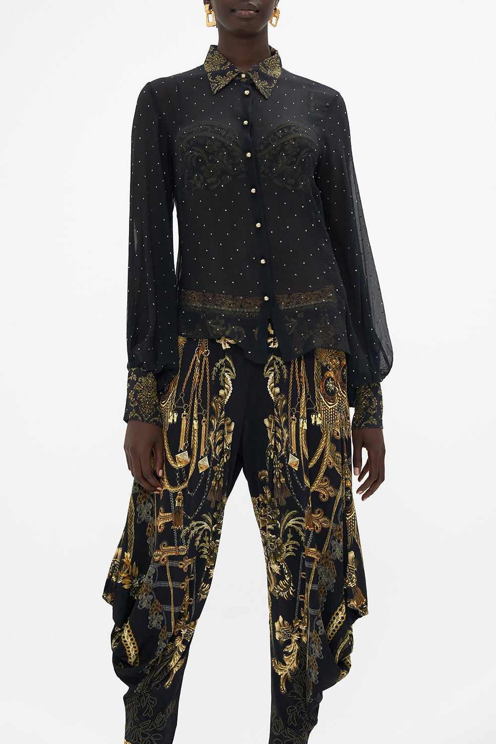 SPLIT SLEEVE BLOUSE THE NIGHT IS NOIR