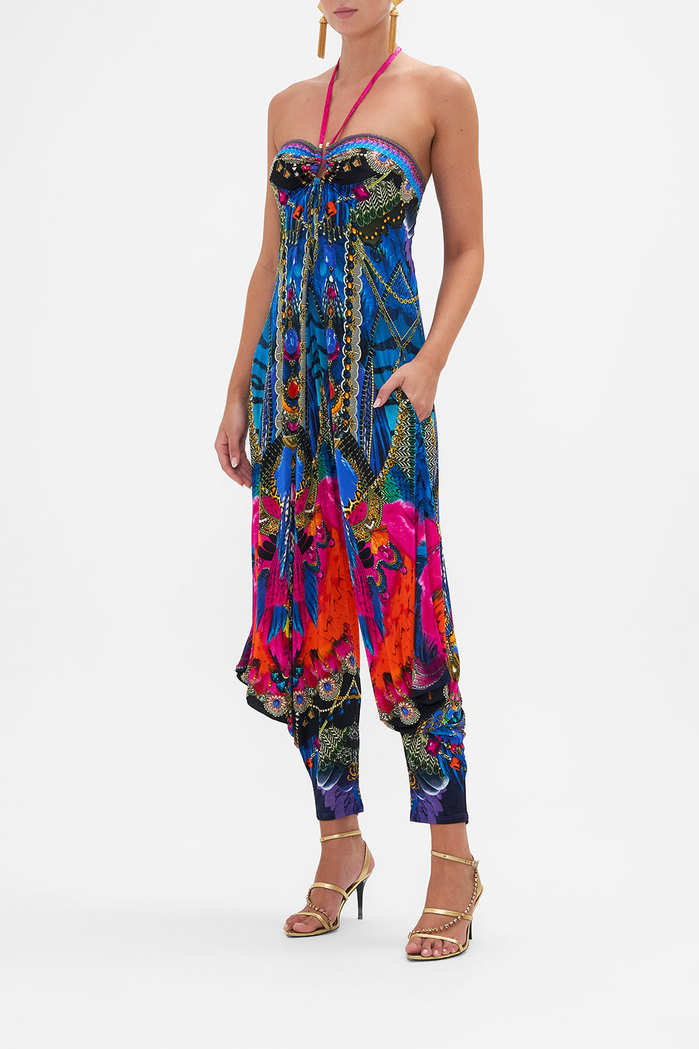 Draped Pant Jumpsuit With Hardware CAMILLA AU CAMILLA