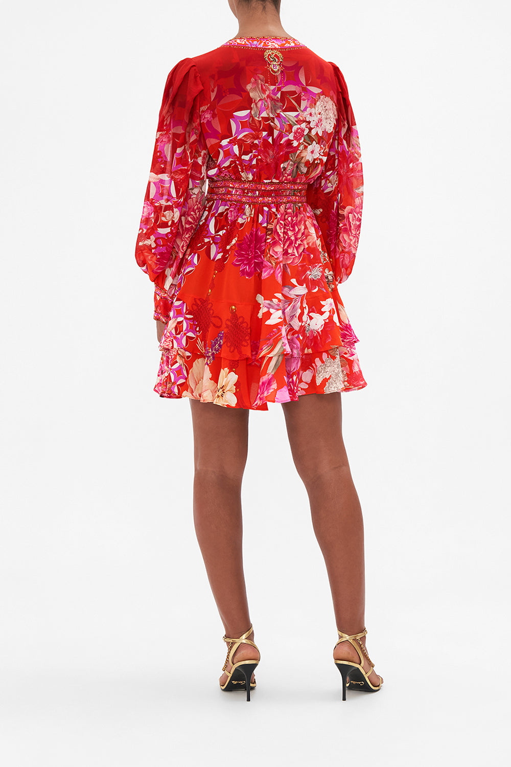 BUTTON FRONT FRILL DRESS SECRET GARDEN