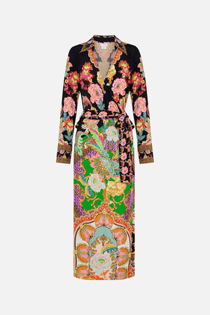 Product view of CAMILLA printed jersey wrap dress in Sundowners In Sicily print
