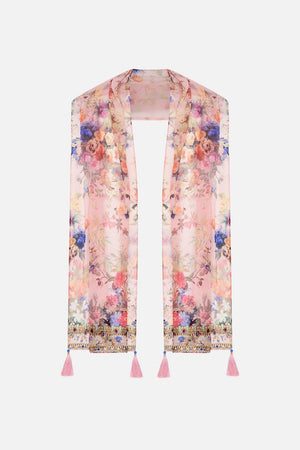 Product view of CAMILLA long scarf in Letters From The Pink Room print
