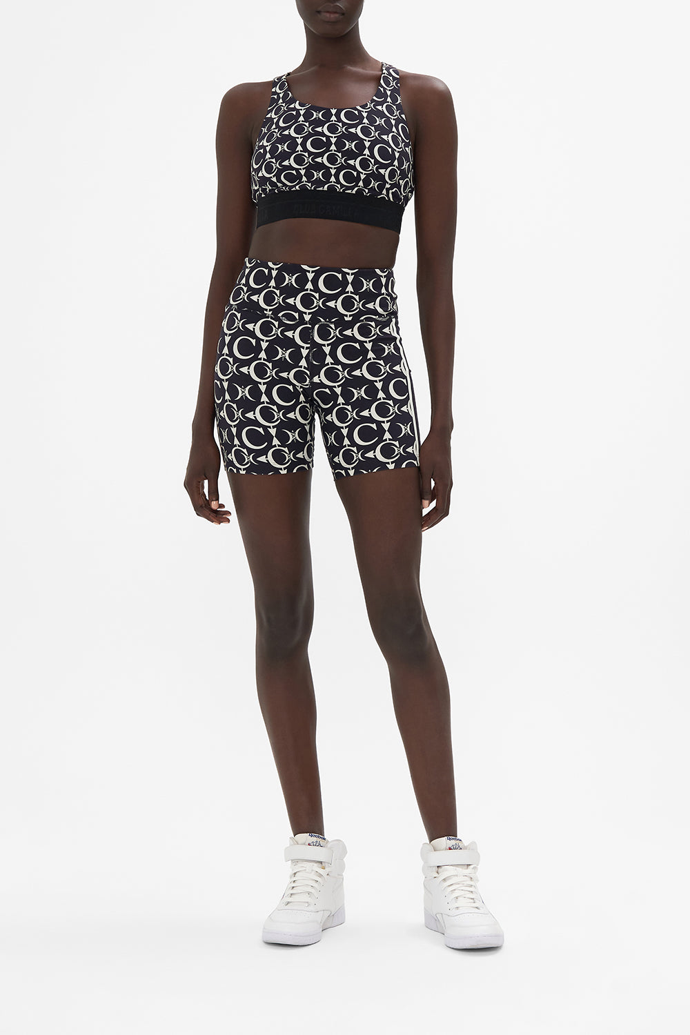 Racer Back Crop With Branded Elastic Leos Sky print by CAMILLA
