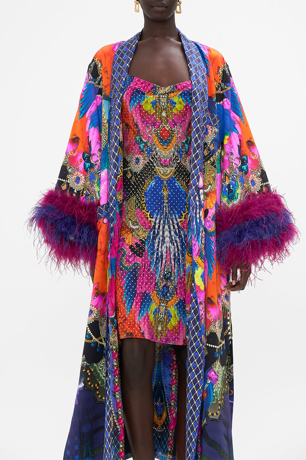 LONG ROBE WITH FLARED SLEEVE DANCING WITH DESTINY